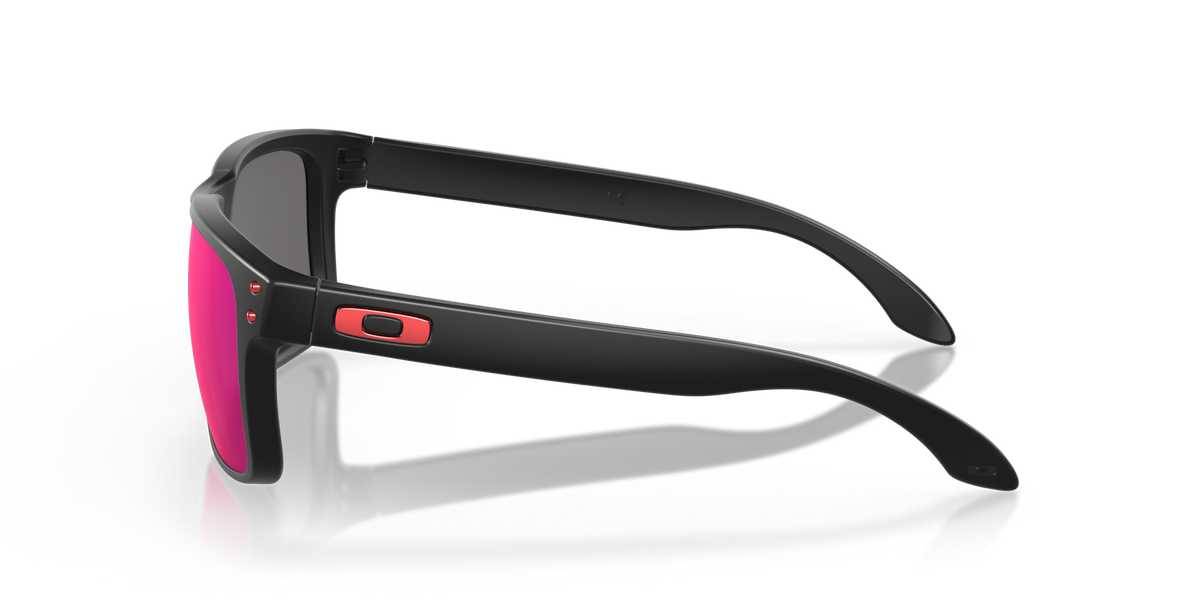 Oakley Holbrook Sunglasses - Matte Black Frame, Red Iridium Lenses