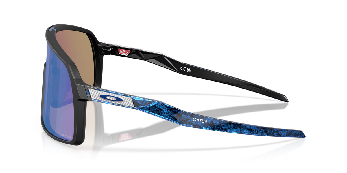 Oakley Sutro Sunglasses - Matte Black Frame, Prizm Sapphire Lenses