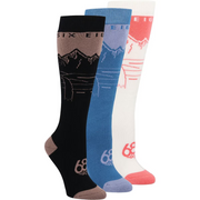 686 Women's Escape Sock - 3 Pack - MULTI