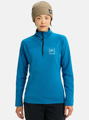 Burton Women's [ak] Helium Grid Quarter-Zip Fleece - BLUE