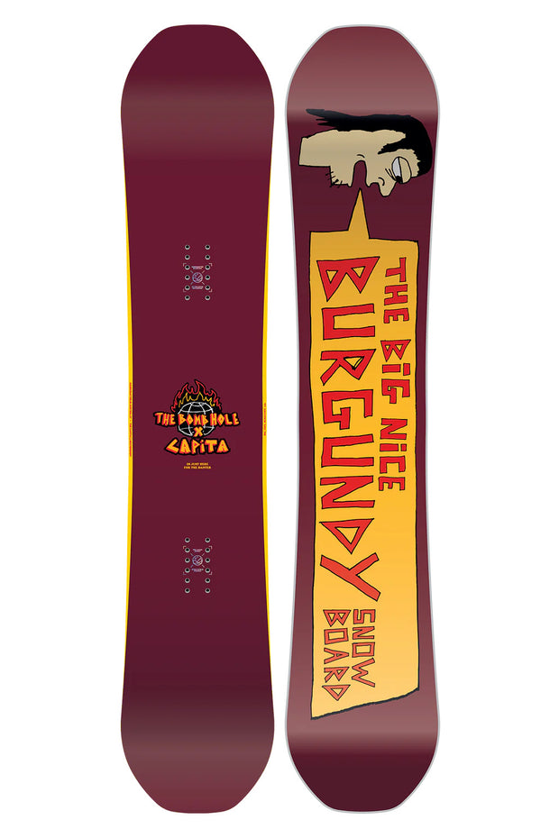 Capita x Bomb Hole The Big Nice Burgundy Snowboard 2025 – Shoreline Tahoe