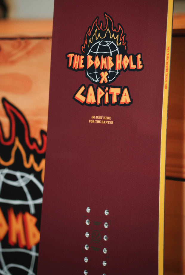 Capita x Bomb Hole The Big Nice Burgundy Snowboard 2025