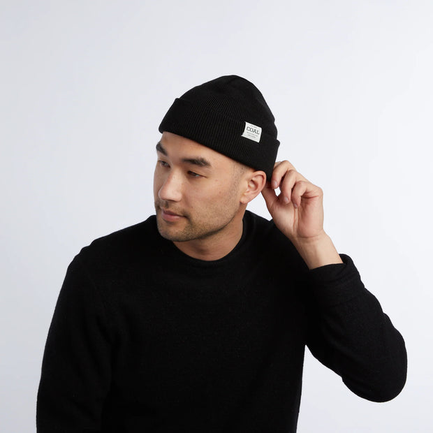 Coal The Uniform Low Recycled Knit Cuff Beanie - BLACK