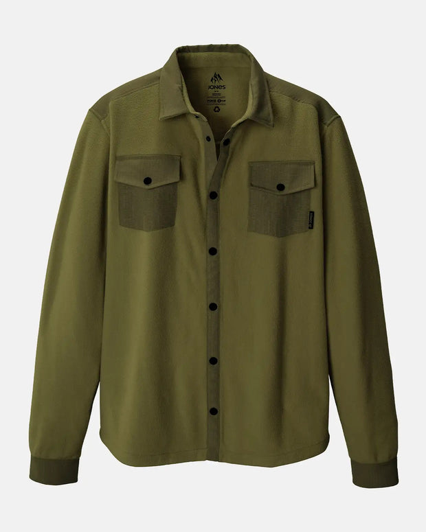 Jones December Recycled Fleece Shirt - GREEN