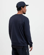 Jones Flagship Recycled Grid Fleece Crew - BLACK