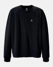 Jones Flagship Recycled Grid Fleece Crew - BLACK