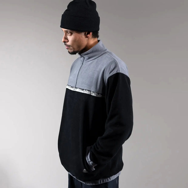 Jones Fleece Half Zip Pullover - BLACK