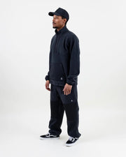 Jones Lodge Half Zip Recycled Fleece Pullover - BLACK