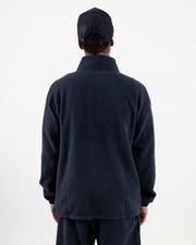 Jones Lodge Half Zip Recycled Fleece Pullover - BLACK