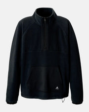 Jones Lodge Half Zip Recycled Fleece Pullover - BLACK