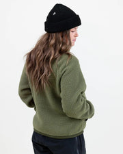Jones Women’s Campfire Recycled Sherpa Fleece Pullover - GREEN