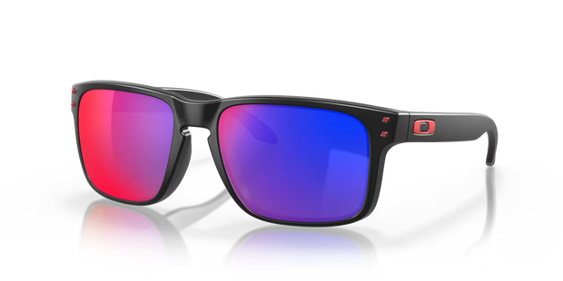 Oakley Holbrook Sunglasses - Matte Black Frame, Red Iridium Lenses