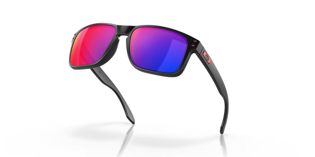 Oakley Holbrook Sunglasses - Matte Black Frame, Red Iridium Lenses