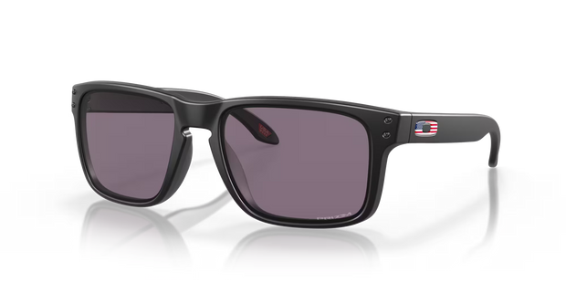 Oakley Holbrook Sunglasses - Matte Black Frame/Red USA Flag, Prizm Grey Lenses