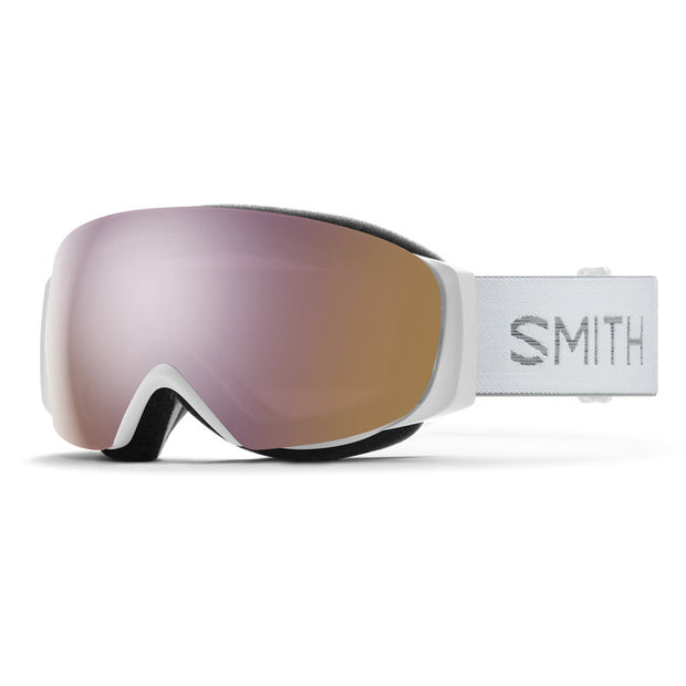 Smith I/O MAG S Goggles - White Chunky Knit + ChromaPop Everyday Rose Gold Mirror Lens