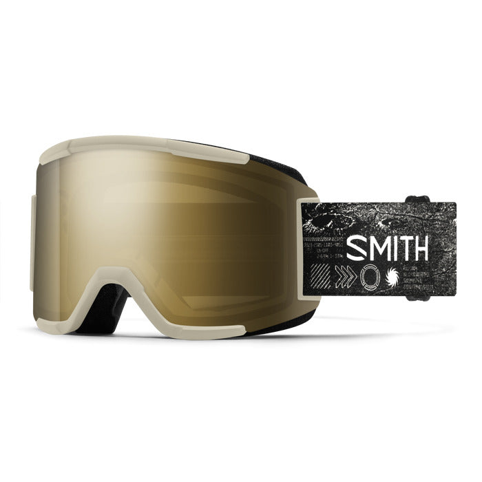 smith clear goggles Smith Squad Chalk Space Invader ChromaPop Sun Black Gold Mirror Goggles
