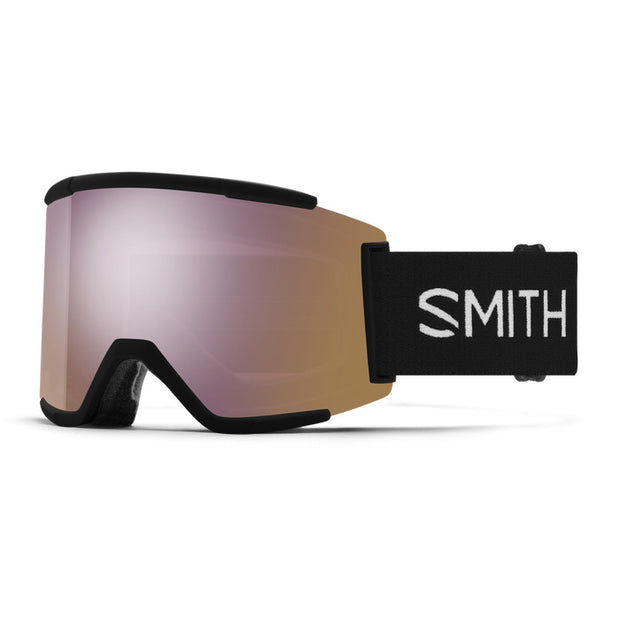 Smith Squad XL Goggles - Black + ChromaPop Everyday Rose Gold Mirror