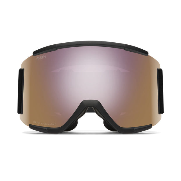 Smith Squad XL Goggles - Black + ChromaPop Everyday Rose Gold Mirror