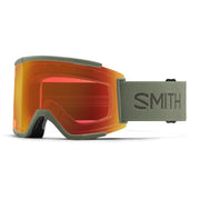 Smith Squad XL Goggles - Fatigue Green + ChromaPop Everyday Red Mirror Lens