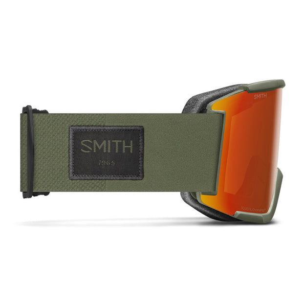 Smith Squad XL Goggles - Fatigue Green + ChromaPop Everyday Red Mirror Lens