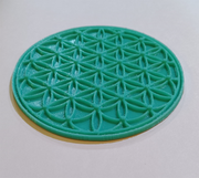 Tahoe Stomp - Flower Of Life Snowboard Stomp Pad - green