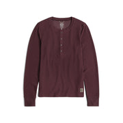 Top Designs - Women's Global Waffle Henley - RED