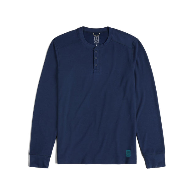 Topo Designs - Global Waffle Henley - BLUE