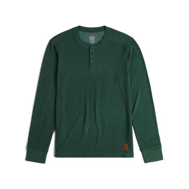 Topo Designs - Global Waffle Henley - GREEN