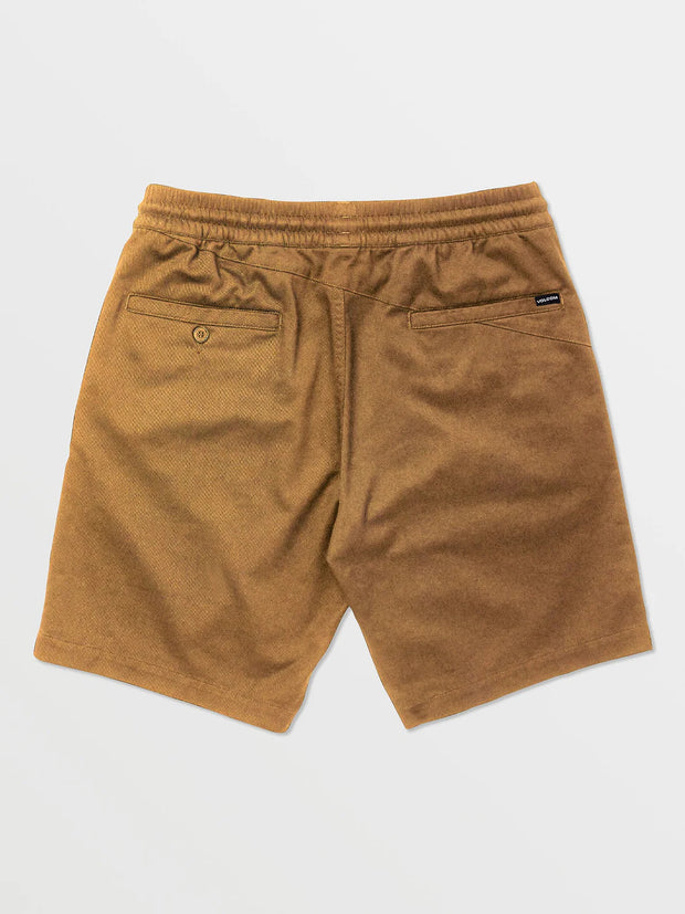 Volcom Frickin Elastic Waist Shorts - TAN