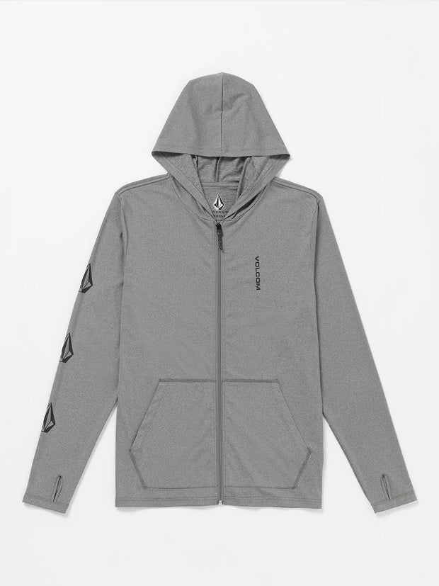 Volcom Iconic Stone Long Sleeve Hooded Shirt - GREY