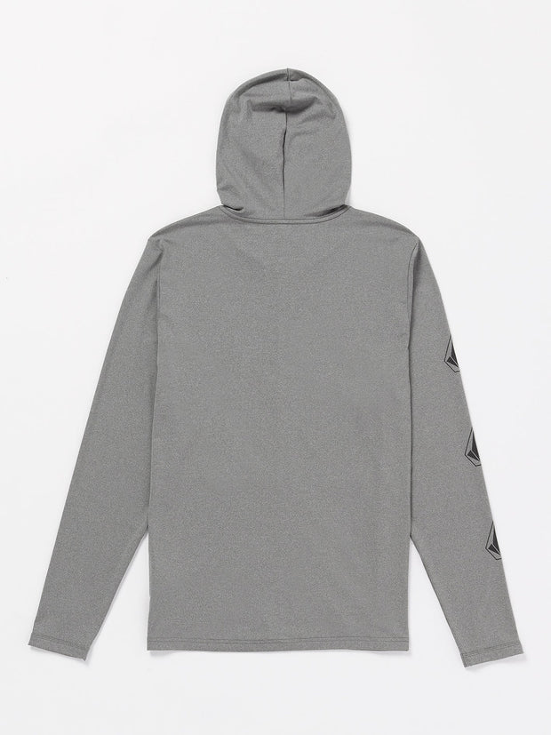 Volcom Iconic Stone Long Sleeve Hooded Shirt - GREY