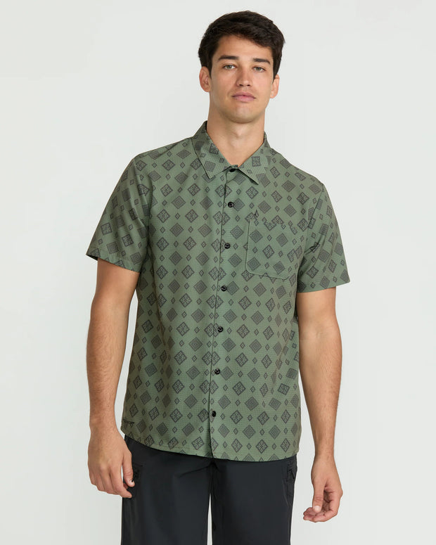 Volcom Ridgestone Short Sleeve Shirt - GREEN