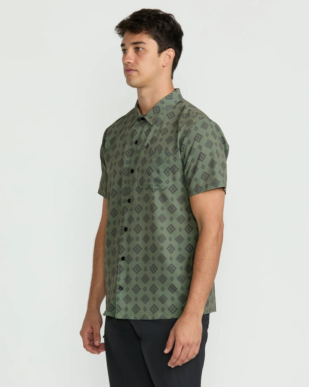 Volcom Ridgestone Short Sleeve Shirt - GREEN