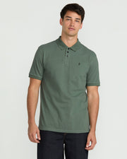 Volcom Sitestone Polo Short Sleeve Tee - GREEN
