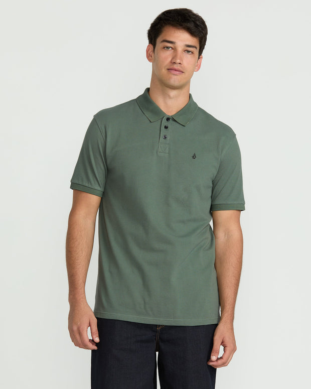 Volcom Sitestone Polo Short Sleeve Tee - GREEN