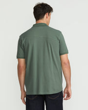 Volcom Sitestone Polo Short Sleeve Tee - GREEN