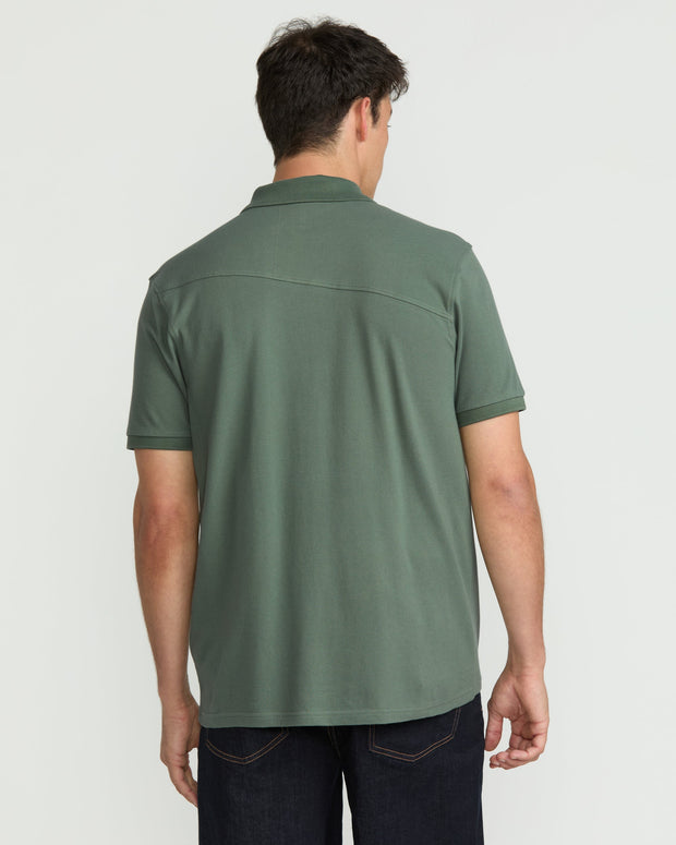 Volcom Sitestone Polo Short Sleeve Tee - GREEN
