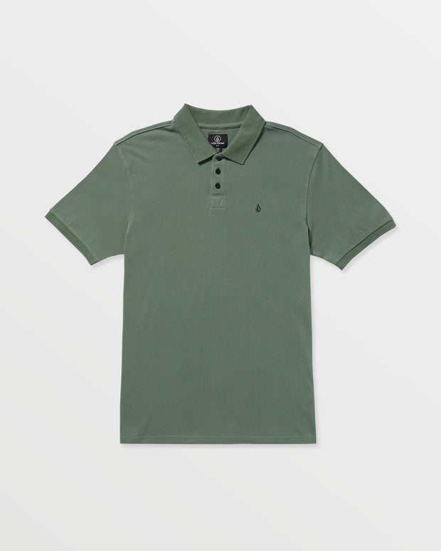 Volcom Sitestone Polo Short Sleeve Tee - GREEN