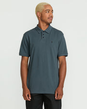 Volcom Sitestone Polo Short Sleeve Tee - GREY