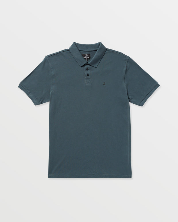 Volcom Sitestone Polo Short Sleeve Tee - GREY