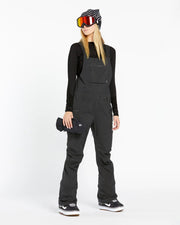 Volcom Womens Elm Stretch Gore Bib Overalls 2025 - BLACK