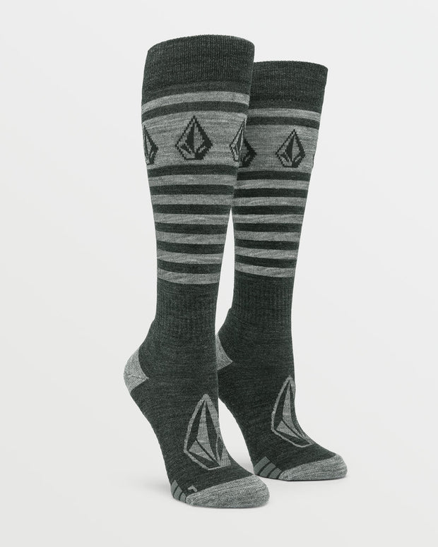 Volcom Womens Striker Wool Blend OTC Sock - BLACK