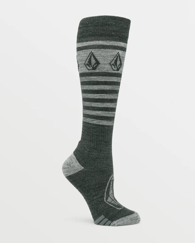 Volcom Womens Striker Wool Blend OTC Sock - BLACK