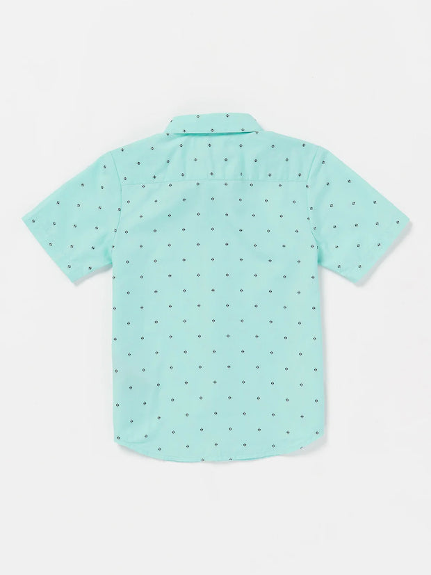 Volcom Youth Stonemarcos Short Sleeve Shirt - BLUE